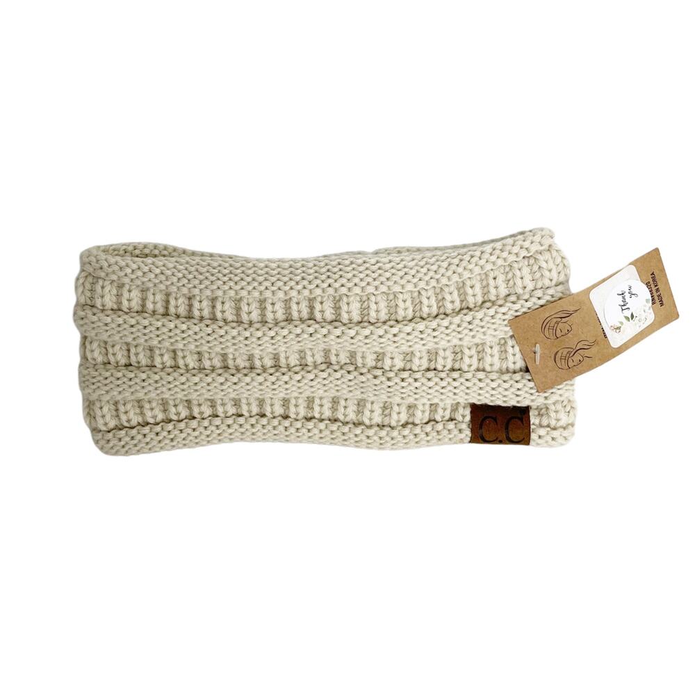 C.C Neutral Cream Knit Headband One Size